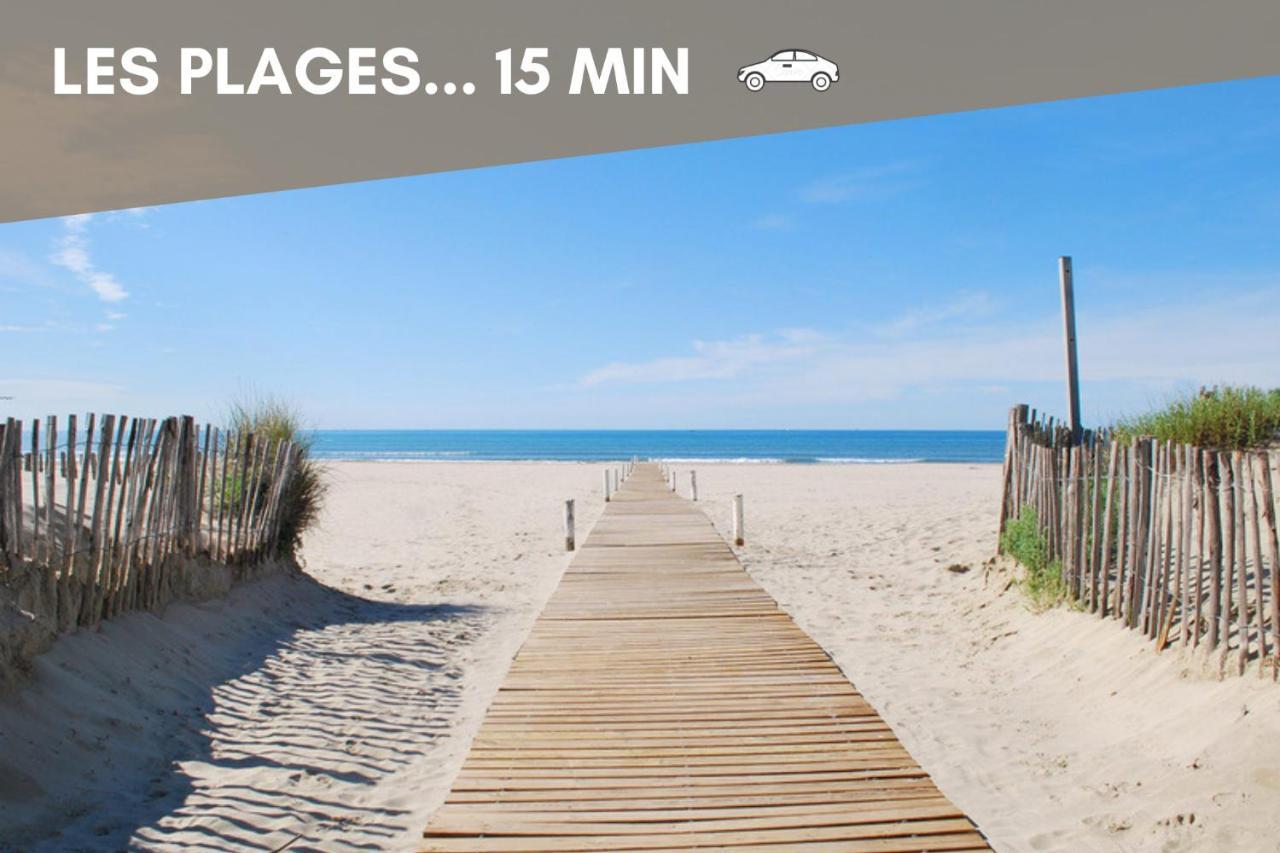 Nouveau - Jungle Montpeul - Clim - Wifi Fibre - Netflix - 5' Du Centre Et Gare - Parking - Loggia - 15' Des Plages Montpellier Esterno foto