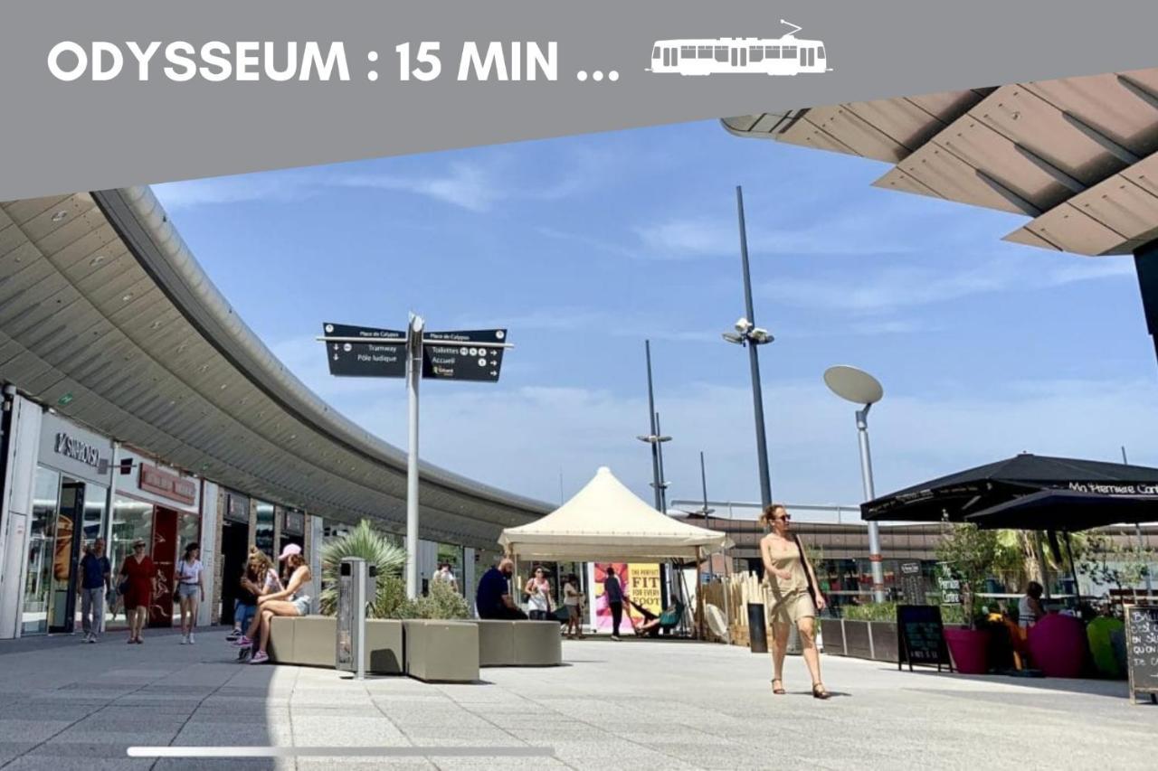 Nouveau - Jungle Montpeul - Clim - Wifi Fibre - Netflix - 5' Du Centre Et Gare - Parking - Loggia - 15' Des Plages Montpellier Esterno foto